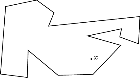 a robot and its visibility polygon