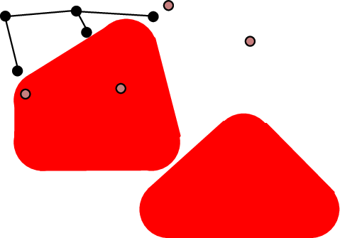 a snapshot of an RRT under construction