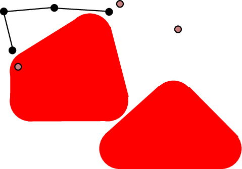 a snapshot of an RRT under construction