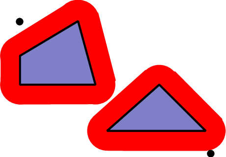 a point robot among expanded obstacles